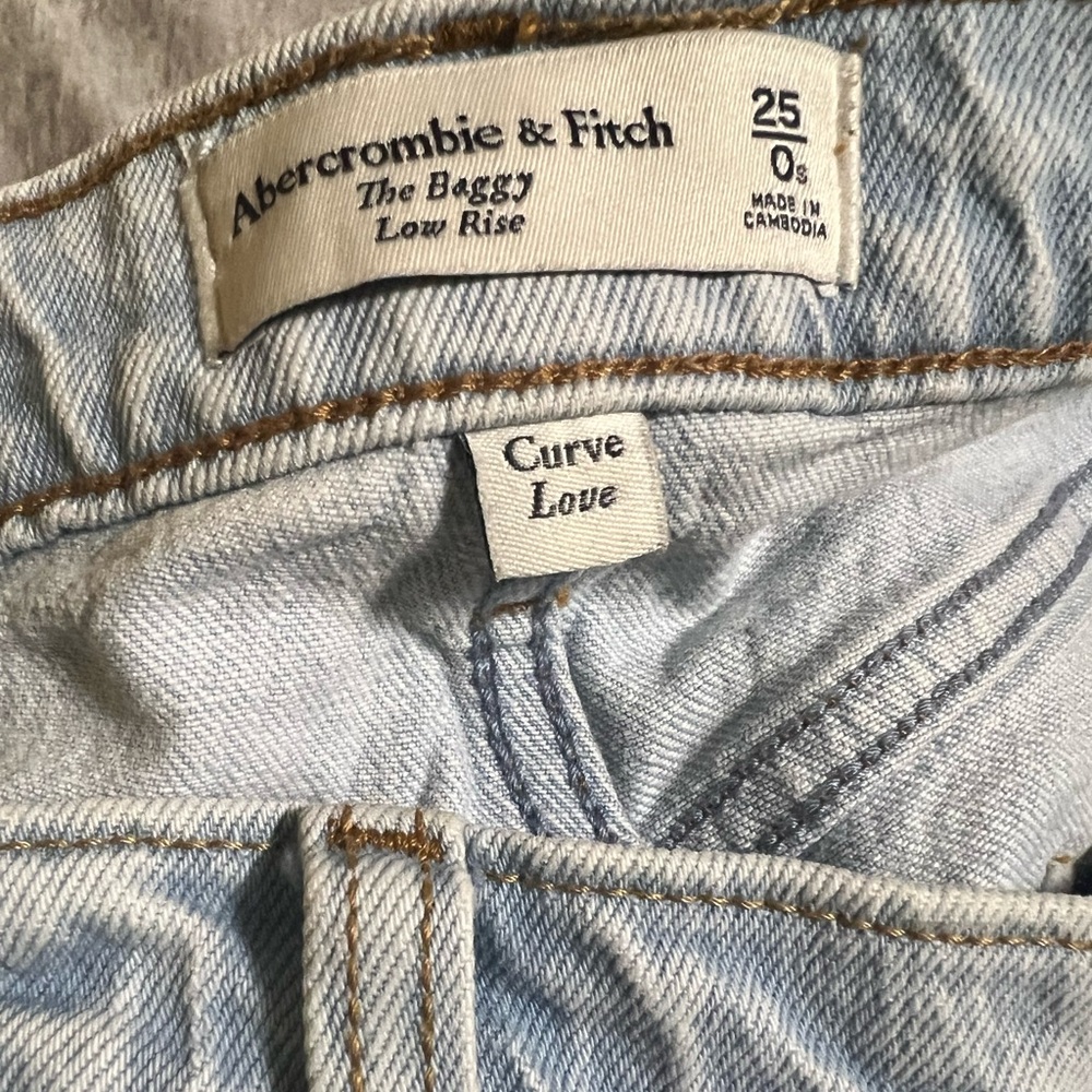 Abercrombie low rise curve love baggy jean
